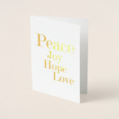 平和の喜び希望の愛 箔カード (正面)