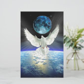 平和の地球の鳩の平和 便箋 (スタンド正面)