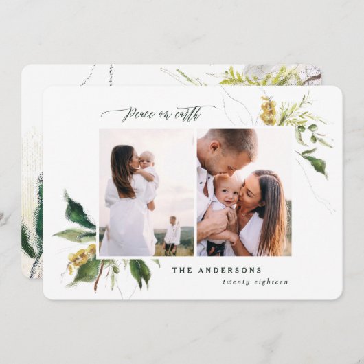 平和の地球フローラエレガント2枚写真  シーズンカード (正面/裏面)