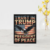 平和の大統領 トランプを信じる 2 カード (黄色い花)