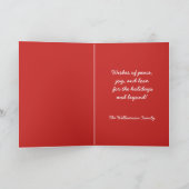 平和の天使のクリスマス シーズンカード (内部)