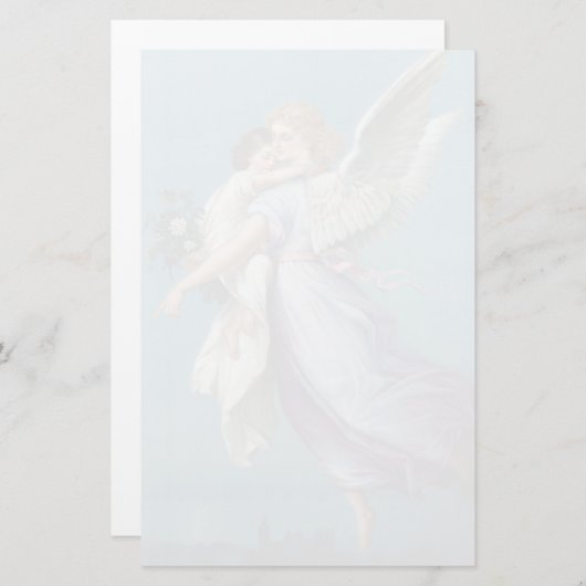 平和の天使のビンテージポスターが復元される 便箋 (正面/裏面)