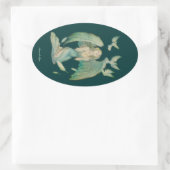 平和の天使2 楕円形シール (バッグ)