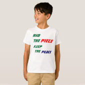 平和の子供のためのスタンド Tシャツ (正面フル)