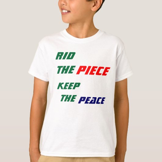 平和の子供のためのスタンド Tシャツ (正面)