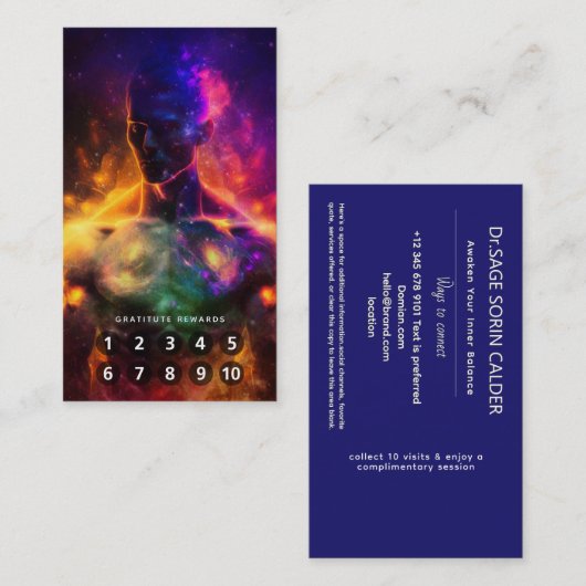 平和の守護者 | 輝く人間 名刺 (正面/裏面)