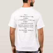 平和の定義 Tシャツ (裏面)