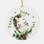 平和の希望ジョイ仮面ゼブラ セラミックオーナメント (正面)