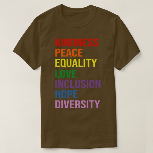 平和の平等を守る優しさ Tシャツ (デザイン正面)