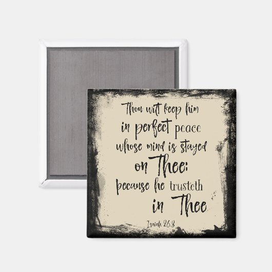 平和の待ちイザヤ聖書の聖句 マグネット (正面/裏面)