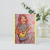 平和の愛とウクレレ ポストカード (スタンド正面)