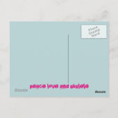 平和の愛とウクレレ ポストカード (裏面)