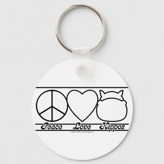 平和の愛とカバ キーホルダー (正面)