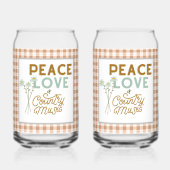 平和の愛とカントリーミュージック ガラス缶 (正面)
