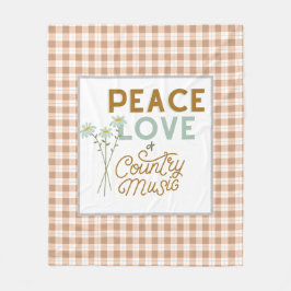 平和の愛とカントリーミュージック フリースブランケット