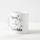平和の愛とクッキーのクリスマスマグギフト コーヒーマグカップ (正面左)