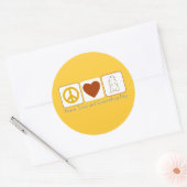 平和の愛とグラウンドホッグの日 ラウンドシール (封筒)