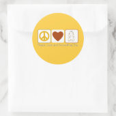 平和の愛とグラウンドホッグの日 ラウンドシール (バッグ)