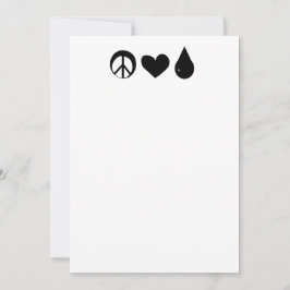 平和の愛とコロストラムノテカード 招待状