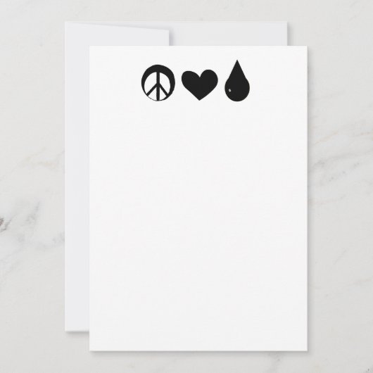 平和の愛とコロストラムノテカード 招待状 (正面)