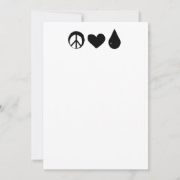 平和の愛とコロストラムノテカード 招待状