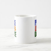 平和の愛とダンス コーヒーマグカップ (中央)