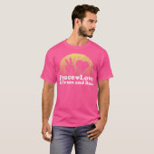 平和の愛とドラムとベース Tシャツ (正面フル)