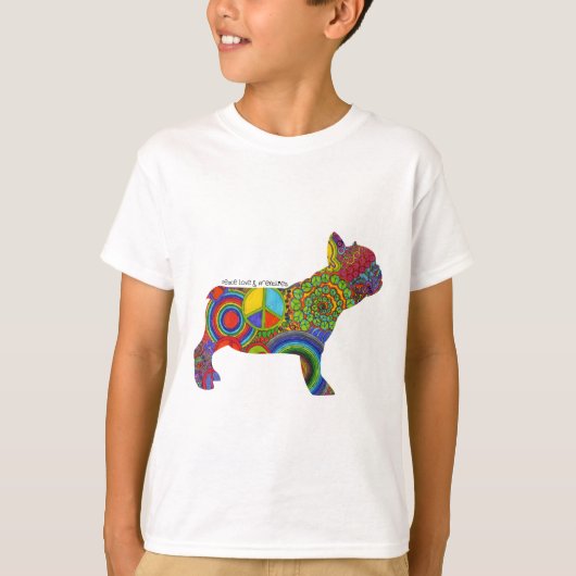 「平和の愛とフランスポップ・アートの」 Art Kids Tee Tシャツ (正面)
