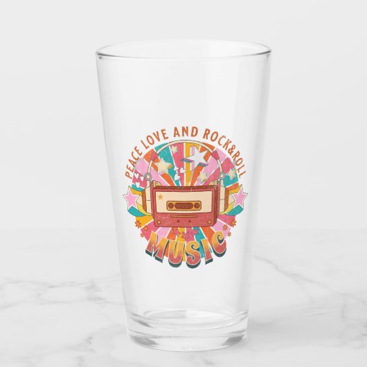 平和の愛とロック転が& タンブラーグラス (正面)