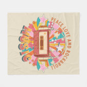 平和の愛とロック転が& フリースブランケット (正面(横))