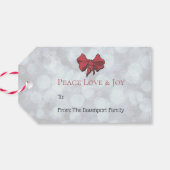 平和の愛と喜びのトイのトラックメリークリスマス ギフトタグ (裏面横)