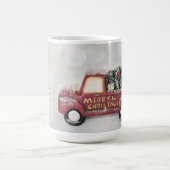 平和の愛と喜びのトイのトラックメリークリスマス コーヒーマグカップ (中央)