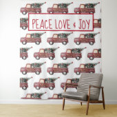 平和の愛と喜びのトイのトラックメリークリスマス タペストリー (インサイチュ)