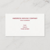 平和の愛と喜びのトイのトラックメリークリスマス 名刺 (裏面)