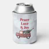 平和の愛と喜びのトイのトラックメリークリスマス 缶クーラー (缶裏面)