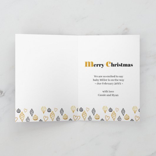 平和の愛と喜びのバンドル黒い金ゴールド妊娠 シーズンカード (内部)