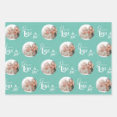 平和の愛と喜びのラウンドフォトセット3 ラッピングペーパーシート (正面3)