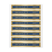 平和の愛と喜びフェイク金ゴールドリース – ダークブルー ラップアラウンドラベル (シート)