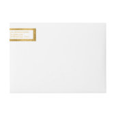 平和の愛と喜びフェイク金ゴールドリース – 白 ラップアラウンドラベル (正面)