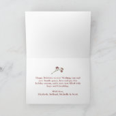 平和の愛と喜び赤い果実の緑の折り畳み カード (内部)