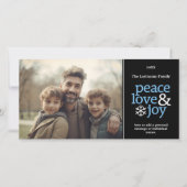 平和の愛と喜び – クリスマスシンプルの写真 シーズンカード (正面)