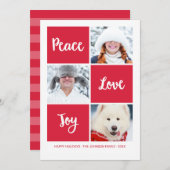 平和の愛と喜び |ホリデーフォトカード シーズンカード (正面/裏面)