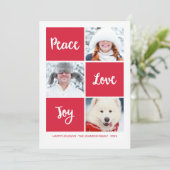 平和の愛と喜び |ホリデーフォトカード シーズンカード (スタンド正面)