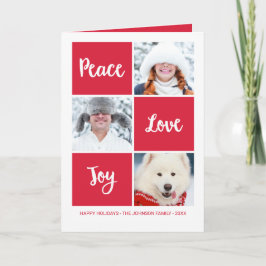 平和の愛と喜び |写真カスタムの休日 シーズンカード