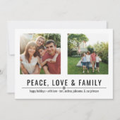 平和の愛と家族2枚の写真 シーズンカード (正面)