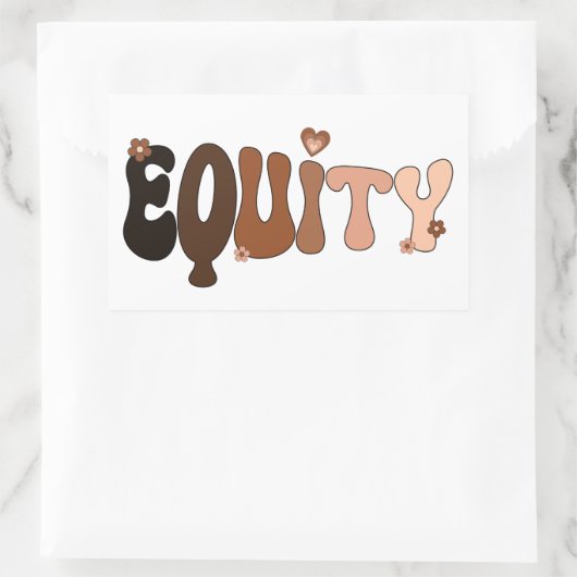 平和の愛と平等 長方形シール (バッグ)