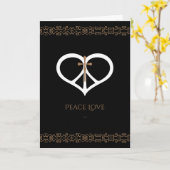 平和の愛と悔やみや弔慰折り畳みグリーティングカード カード (黄色い花)