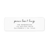 平和の愛と抱擁 |クリスマスミニマル・アドレス ラベル (正面)