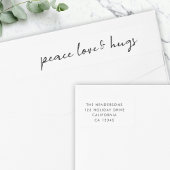 平和の愛と抱擁 |白ミニマルのクリスマス ラップアラウンドラベル