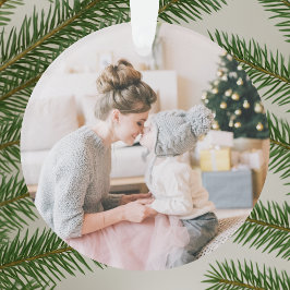 平和の愛と抱擁 | Dove Grayのクリスマスフォト オーナメント